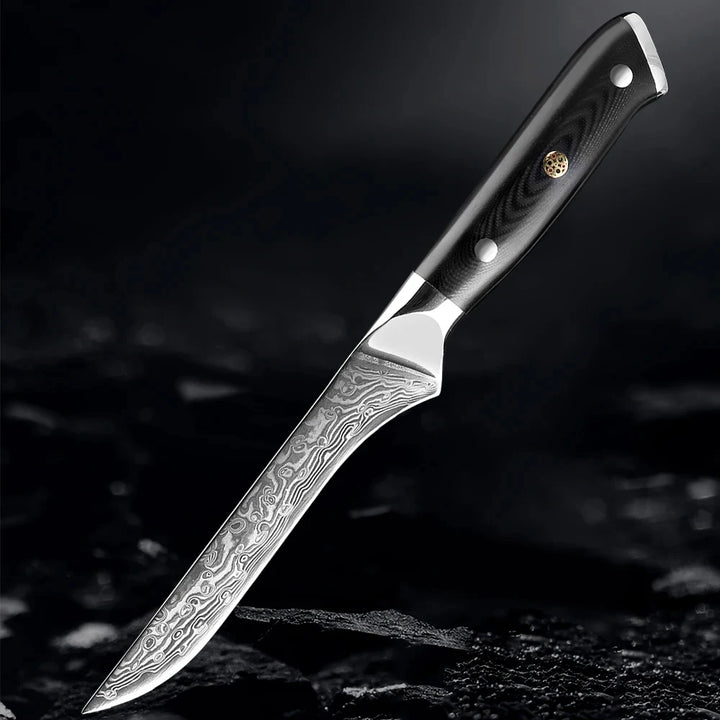 Akarui (あかるい) Japanese Santoku Chef Knife with Ebony Handle