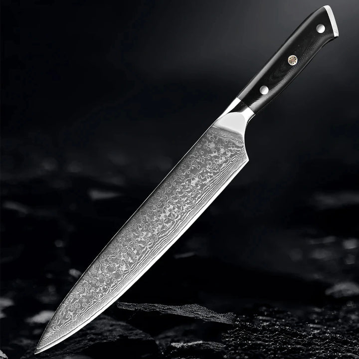 Akarui (あかるい) Japanese Santoku Chef Knife with Ebony Handle