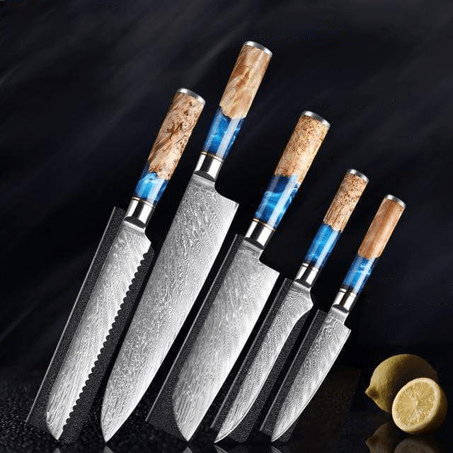 Sakuto Japanese Knives Chef Knife Set Best Japanese Damascus Knives Ultra Sharp Blade